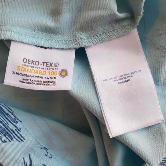 Lands End Dress Women 1X‎ Short Sleeve Plus Beach Print Cover Up Sail 16W 18W - Picture 10 of 16